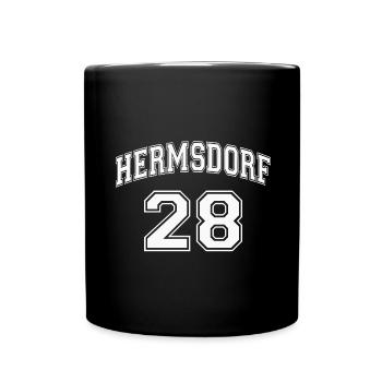 HERMSDORF 28 Nostalgia Design Berlin District Zip Code - Full Colour Mug - black - Front