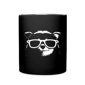 Faultiere Anime Faultier Manga Faultier Sonnenbrille - Tasse einfarbig - Schwarz - Vorne