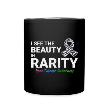 Sensibilisation aux maladies rares de la beauté dans la rareté - Mug uni - noir - Devant