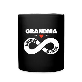 Grand-mère Toujours allumée Jamais hors de la famille Mamie Amour - Mug uni - noir - Devant