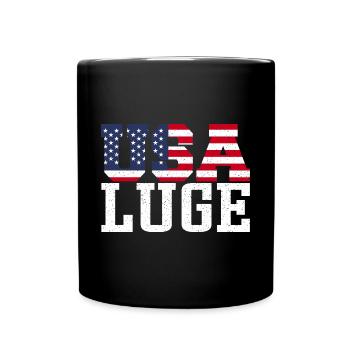 Luge des États-Unis - Mug uni - noir - Devant