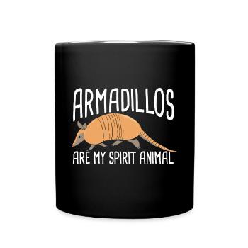 Armadillo Pet Armadillo Gift - Full Colour Mug - black - Front