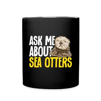 Seeotter - Tasse einfarbig - Schwarz - Vorne