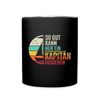 Seul un capitaine peut être aussi beau - Mug uni - noir - Devant