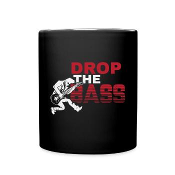 Drop the Bass Music Lover Statement - Full Colour Mug - black - Front