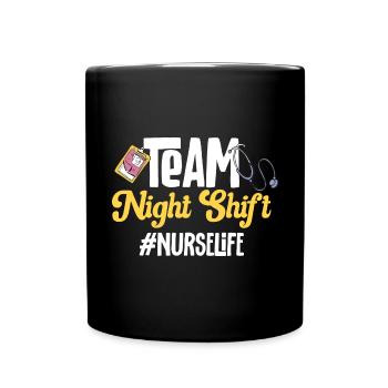 Night Shift Nurse - Full Colour Mug - black - Front