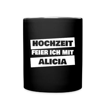 Bachelor party Alicia - Full Colour Mug - black - Front