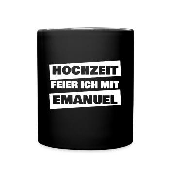 Cadeau pour Emanuel - Mug uni - noir - Devant