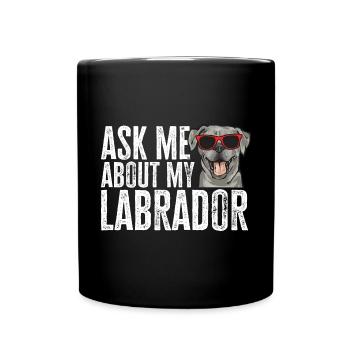 Silver Labrador Retriever Silver Lab - Mug uni - noir - Devant