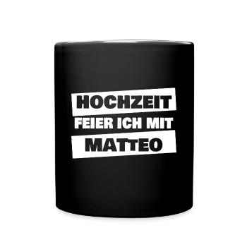 Geschenk für Matteo - Tasse einfarbig - Schwarz - Vorne