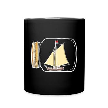 Voilier, Marin, Nautique, Côte, Yacht, Bateau - Mug uni - noir - Devant