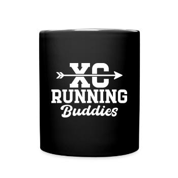 Cross Country Runner Design - XC Coach - Running - Full Colour Mug - black - Front