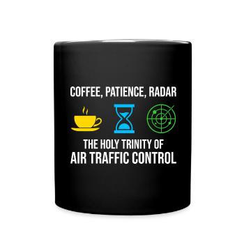 Air Traffic Controller Coffee Radar ATC Aviation - Full Colour Mug - black - Front