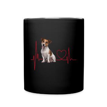 Heartbeat Gift for Dogs - Full Colour Mug - black - Front