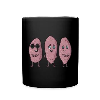 Légumes-racines de patates douces - Mug uni - noir - Devant