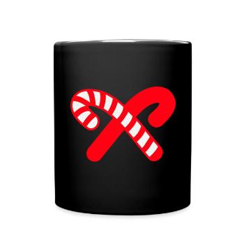 Zuckerstangen Icon - Tasse einfarbig - Schwarz - Vorne
