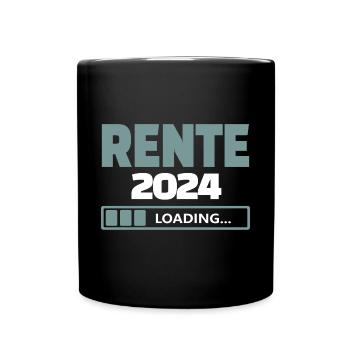 Rente 2024 loading - Tasse einfarbig - Schwarz - Vorne