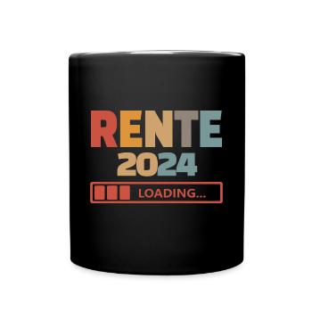 Rente 2024 loading - Tasse einfarbig - Schwarz - Vorne
