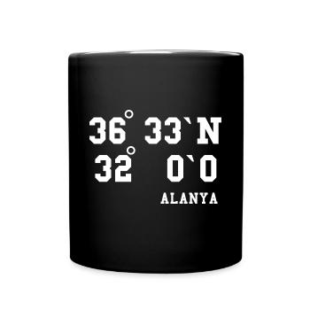 Alanya Coordinates Turkey Holiday Idea - Full Colour Mug - black - Front