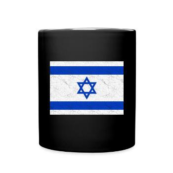 Drapeau d’Israël - Mug uni - noir - Devant