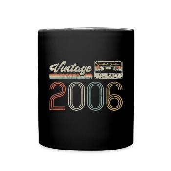 Limited Edition Vintage 2006 Geburtstag Geschenk - Tasse einfarbig - Schwarz - Vorne