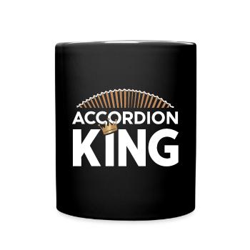 Akkordeon Akkordeonspieler Geschenk - Tasse einfarbig - Schwarz - Vorne