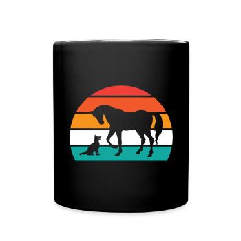 Pferdeliebhaber Reiten Reiten - Tasse einfarbig - Schwarz - Vorne