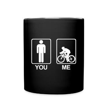 Symbol Man You - Me | Bicycle, Bike, Bike, Sport - Full Colour Mug - black - Front