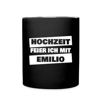 Emilio - Tasse einfarbig - Schwarz - Vorne