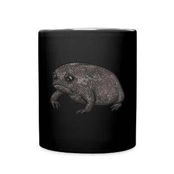 Schwarzer Regenfrosch Breviceps Fuscus Frosch - Tasse einfarbig - Schwarz - Vorne