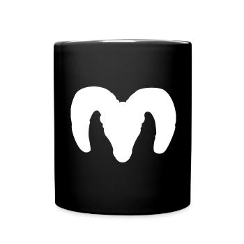 Bighorn Sheep Silhouette – Pure Wilderness - Full Colour Mug - black - Front