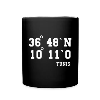 Tunis Urlaub Tunesien Urlaubsreise Idee - Tasse einfarbig - Schwarz - Vorne