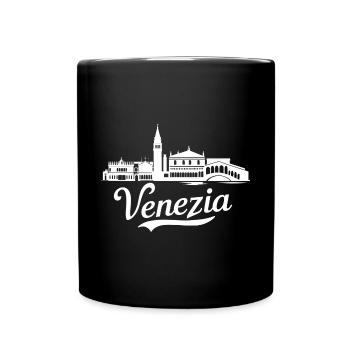 Venedig Skyline - Tasse einfarbig - Schwarz - Vorne