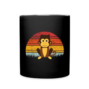 Monkey - Full Colour Mug - black - Front