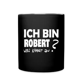 Robert als Vorname - Tasse einfarbig - Schwarz - Vorne
