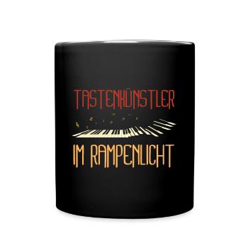 Klavier Pianist Tastenkünstler Piano - Tasse einfarbig - Schwarz - Vorne