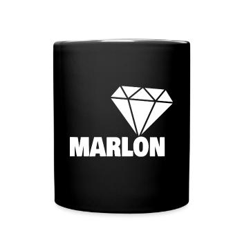 Geschenk für Marlon - Tasse einfarbig - Schwarz - Vorne