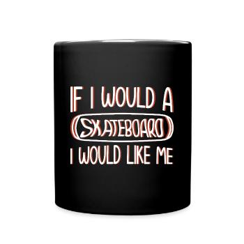Skateboard Art Pour Garçons Filles Hommes Skateboard Cadeaux - Mug uni - noir - Devant