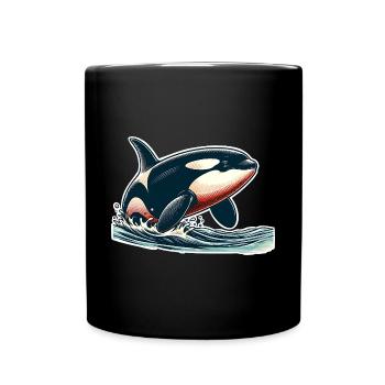 Orque Épaulard - Mug uni - noir - Devant