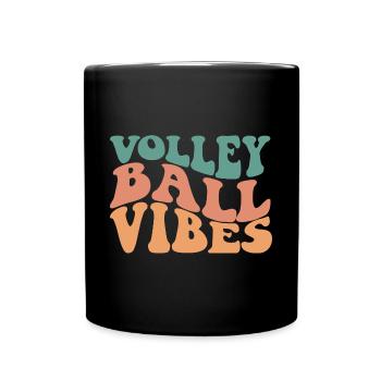 Ambiance de volleyball - Mug uni - noir - Devant