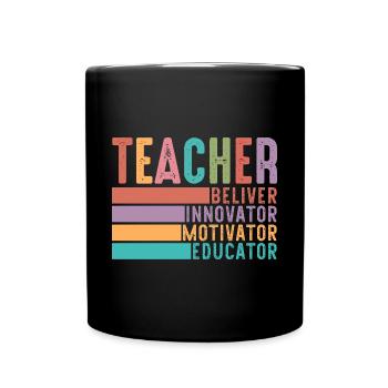 Enseignant - Mug uni - noir - Devant