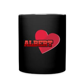 Vorname Albert - Tasse einfarbig - Schwarz - Vorne