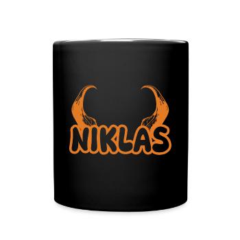 Niklas - Tasse einfarbig - Schwarz - Vorne