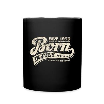 Born in July 1975 - Geburtstag - Geschenk - Tasse einfarbig - Schwarz - Vorne