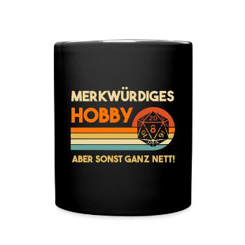 RPG Rollenspiel Tabletop TRPG Pen-&-Paper - Tasse einfarbig - Schwarz - Vorne