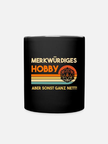 RPG Rollenspiel Tabletop TRPG Pen-&-Paper - Tasse einfarbig - Schwarz