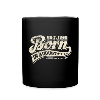 Born in August 1965 - Geburtstag - Geschenk - Tasse einfarbig - Schwarz - Vorne