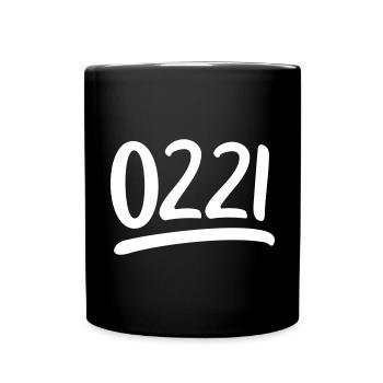 0221 Handschrift - Tasse einfarbig - Schwarz - Vorne