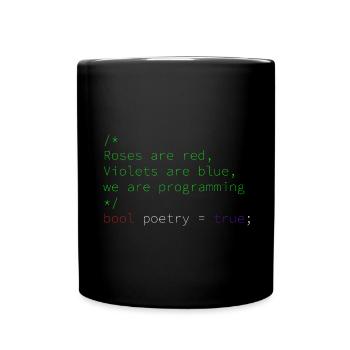 Poetic programming - Full Colour Mug - black - Front