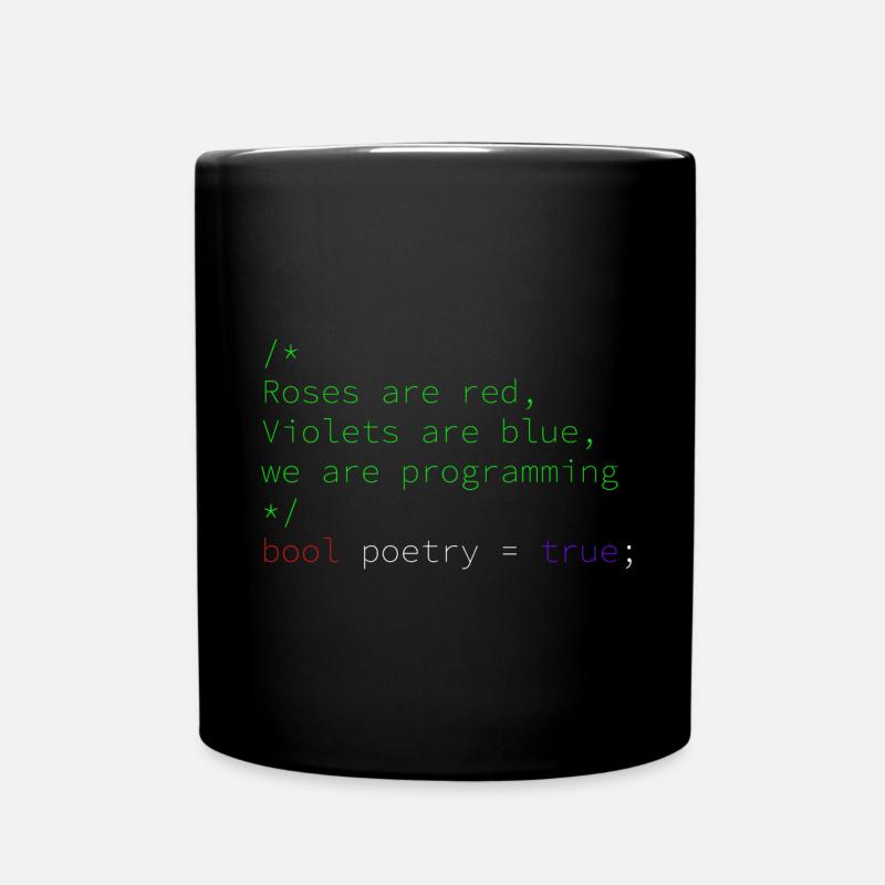 Poetic programming - Full Colour Mug - black